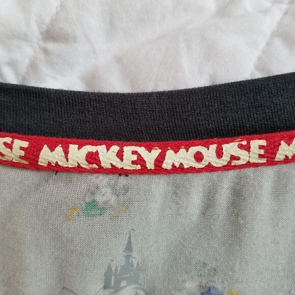 Disney Parks Mickey Asymmetrical Round Neck Long Line Layered Tee Shirt Large - Picture 8 of 11